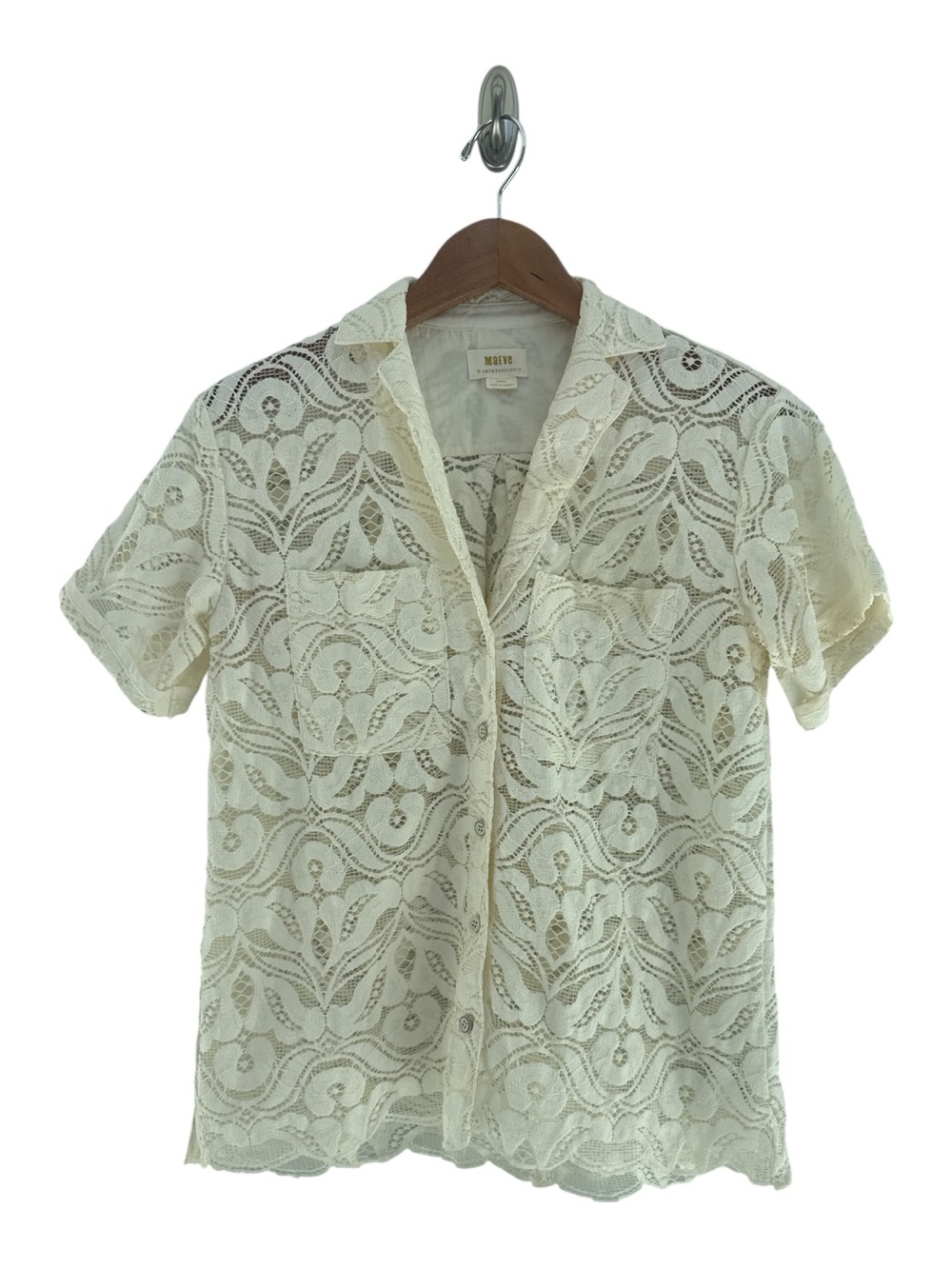 Anthropologie Maeve Lace Surf Shirt - Picture 5 of 9